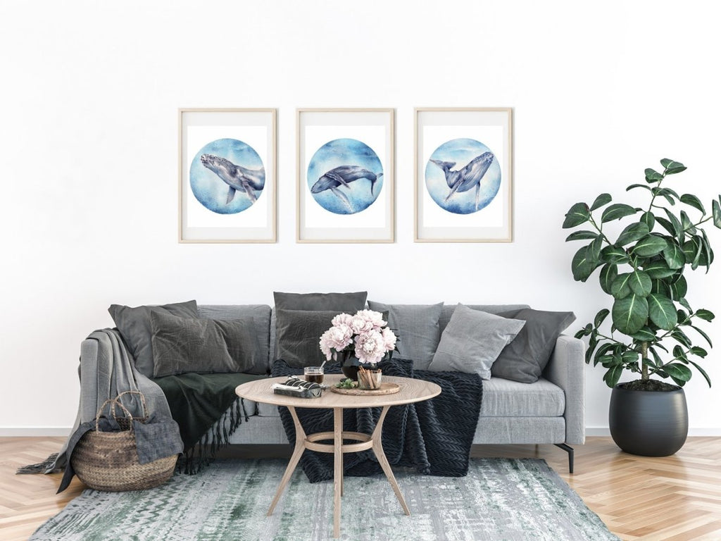 Humpback Whale Watercolour Art Print No 3 - Artista Style