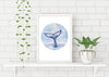 Whale Tail Watercolour painting Art Print No 2 PRINT SALE - Artista Style